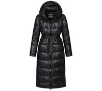 Geographical Norway Winter Jacke Parka Steppjacke Steppmantel Wintermantel Lange Mantel 126 cm lang sehr warm gesteppt, Farbe:Schwarz, Größe:L (40)