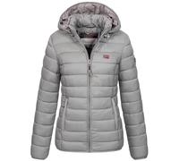 Geographical Norway Winter Jacke Steppjacke Parka Kapuzenjacke Outdoor Leicht und warm, Farbe:Hellgrau, Größe:XXL (44)