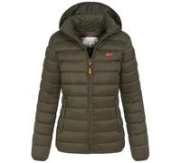 Geographical Norway Winter Jacke Steppjacke Parka Kapuzenjacke Outdoor Leicht und warm, Farbe:KAKI, Größe:L (40)