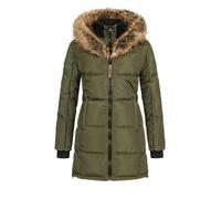 Geographical Norway, wunderschöner Parka, für Damen, Daunenjacke, Kapuze, Pelz Gr. 46, kaki