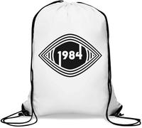 George Orwell 1984 Big Brother Eye Logo Gym Sack Casual Drawstring Bag White