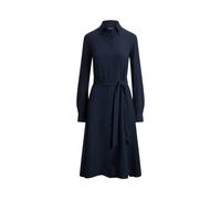 Georgette-Hemdkleid mit Gürtel 42 Blue