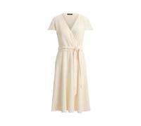 Georgette-Kleid mit Gürtel 48 Cream