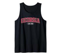 Georgia EST 1788 Collegiate Distressed Varsity Design Tank Top