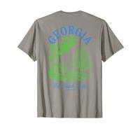 Georgia Retro Vintage State Motiv Pfirsich Baum Haus Natur T-Shirt