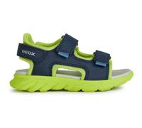 Geox J AIRADYUM BO Sandal, Navy/Lime, 29 EU
