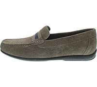 Mokassin GEOX "U ASCANIO A" Gr. 44, grau (hellgrau) Herren Schuhe Slipper Loafer, Pennyloafer, mit GEOX Spezial Membrane (38376542-44)