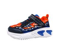 Geox J Assister Boy B Sneaker, Navy/ORANGE, 34 EU