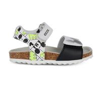 Geox B CHALKI Boy Sandal, WHITE/FLUO YELLOW, 27 EU