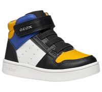Geox B ECLYPER Boy Sneaker, Black/DK Yellow, 25 EU