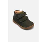 Geox B MACCHIA Boy First Walker Shoe, DK Green/Navy, 25 EU