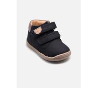 Lauflernschuh GEOX "B MACCHIA GIRL", Jungen, Gr. 21, blau (navy, rosa), Leder, Schuhe Lauflernschuh, Babyschuh mit Klettverschluss, Größenschablone zum Download (53000535-21)
