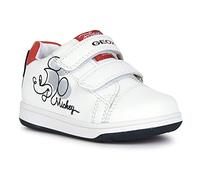 Geox B New Flick Boy Sneaker, White/Black, 21 EU