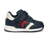 Geox B RISHON Boy First Walker Shoe, Navy/RED, 25 EU