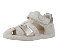 Geox Baby-Mädchen B MACCHIA Gir Sandal, White/Silver, 23 EU