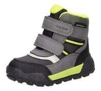 Winterboots GEOX "B TREKKYUP BOY B ABX", Mädchen, Gr. 26, schwarz (schwarz, grün), Lederimitat, Textil, Schuhe Winterboots, Winterstiefel mit Warmfutter, Größenschablone zum Download (86268937-26) sch