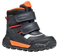 Winterboots GEOX "B TREKKYUP BOY B ABX", Kinder, Gr. 26, blau (navy, orange), Lederimitat, Textil, sportlich, Schuhe, Winterstiefel mit Warmfutter, Größenschablone zum Download (74775160-26) navy, ora