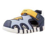 Geox Baby-Jungen B IUPIDOO Boy Sandal, LT Navy/Yellow, 22 EU
