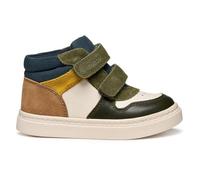 Geox Baby-Jungen B NASHIK Boy Sneaker, LT Ivory/DK Green, 24 EU
