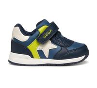 Geox Baby-Jungen B RISHON Boy First Walker Shoe, Navy/Fluo Green, 22 EU