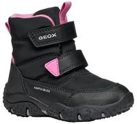 Winterboots GEOX "B BALTIC GIRL B ABX", Kinder, Gr. 24, schwarz, fuchsia, Synthetik, Textil, Schuhe, Klettstiefel, Snowboots mit Warmfutter, Größenschablone zum Download (36613466-24) schwarz, fuchsia