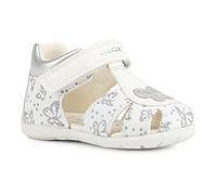 Geox Baby-Mädchen B ELTHAN Girl C Sandal, White/Silver, 19 EU