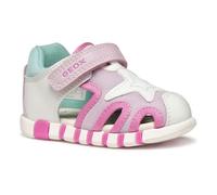 Geox Baby-Mädchen B IUPIDOO Gir Sandal, White/Fuchsia, 19 EU