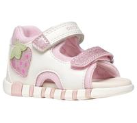 Geox Baby-Mädchen B IUPIDOO Gir Sandal, White/PINK, 18 EU