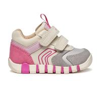 Geox Baby-Mädchen B IUPIDOO Girl First Walker Shoe, Grey/Fuchsia, 22 EU