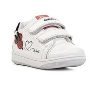 Geox Baby-Mädchen B New Flick Girl Sneaker, White/RED, 22 EU