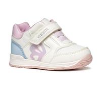 Geox Baby-Mädchen B RISHON Girl A Sneaker, White/Sky, 19 EU