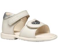 Geox Baby-Mädchen B VERRED B Sandal, White/Lt Silver, 22 EU