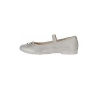 Geox JR PLIE' D Ballet Flat, Silver, 30 EU