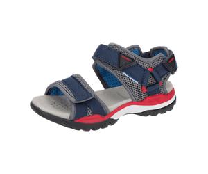 Geox Borealis Outdoor Kinder Sandale grau rot für Kinder, blau, Größe 36 EU