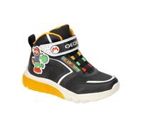 Geox J CIBERDRON Boy J Sneaker, Black/Yellow, 32 EU