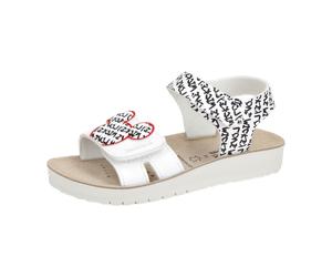 Geox Costarei Kinder Sandale weiß schwarz Minnie-Maus für Kinder, weiß, Größe 30 EU