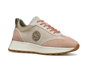 Geox D AMABEL Synthetische Polyurethan Damen Trainer in Hellbeige/Hellbraun EU 40,5 / UK 7