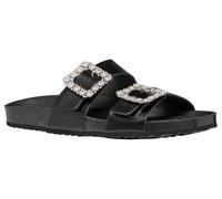 Geox Damen D BRIONIA R A Flat Sandal, Black, 40 EU