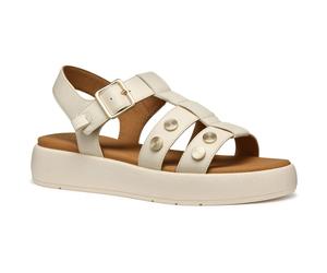 Geox D CAMALEI Synthetische Polyurethan Damen Papyrus Sandalen EU 39/UK 6