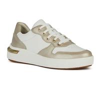 Geox D DALYLA A Sneaker, White/Gold, 38 EU