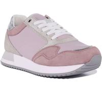 Geox D Doralea Women's Lace Up Suede Nylon Trainers (Rose, EU 41)