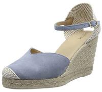 Geox D GELSA Espadrille Wedge Sandal, LT Sky, 41 EU