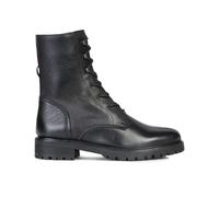 Schnürstiefelette GEOX "Geox Stiefelette Leder", Damen, Gr. 39, schwarz, Leder, Schuhe Schnürstiefelette (58288404-39) schwarz