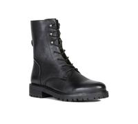 Schnürstiefelette GEOX "Geox Stiefelette Leder", Damen, Gr. 40, schwarz, Leder, Schuhe Schnürstiefelette (58288404-40) schwarz