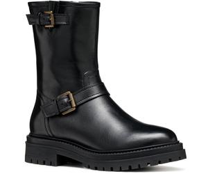 Geox D Iridea D Leder Damen Schwarz Stiefel EU 37 / UK 4