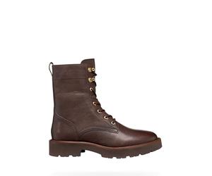 Geox D Norize Damen Springerstiefel aus Leder, braun, 41 EU