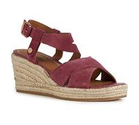 Geox D PANAREA Espadrille Wedge Sandal, Cyclamen, 41 EU