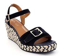 Geox D PANAREA Espadrille Wedge Sandal, Navy, 36 EU