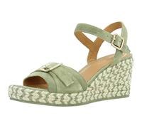 Geox D PANAREA Espadrille Wedge Sandal, Pistachio, 40 EU
