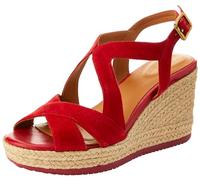 Geox D Ponza C Wedge Sandal, RED, 40 EU